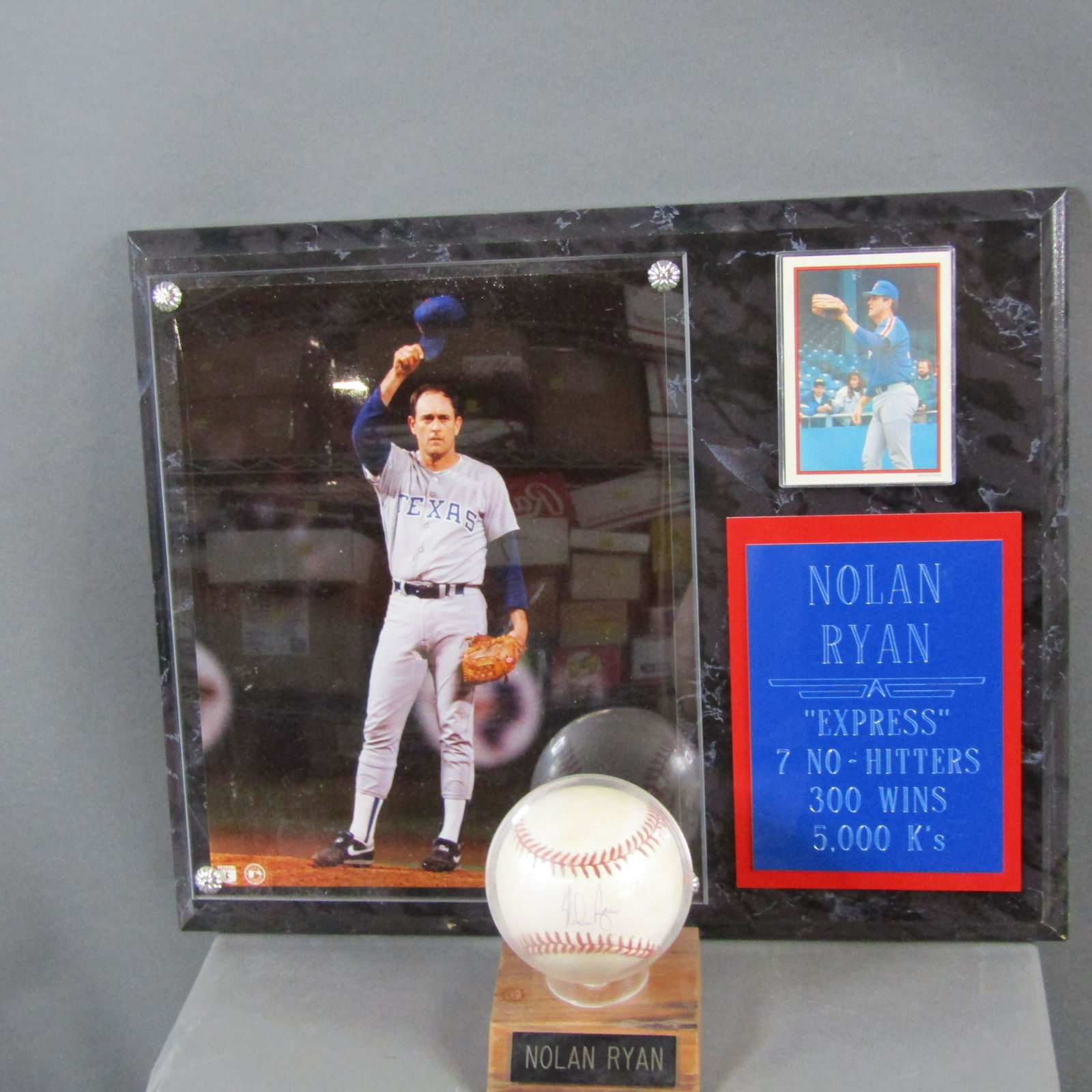Nolan Ryan Lot w/ Signed MLB Ball (1 of 2)