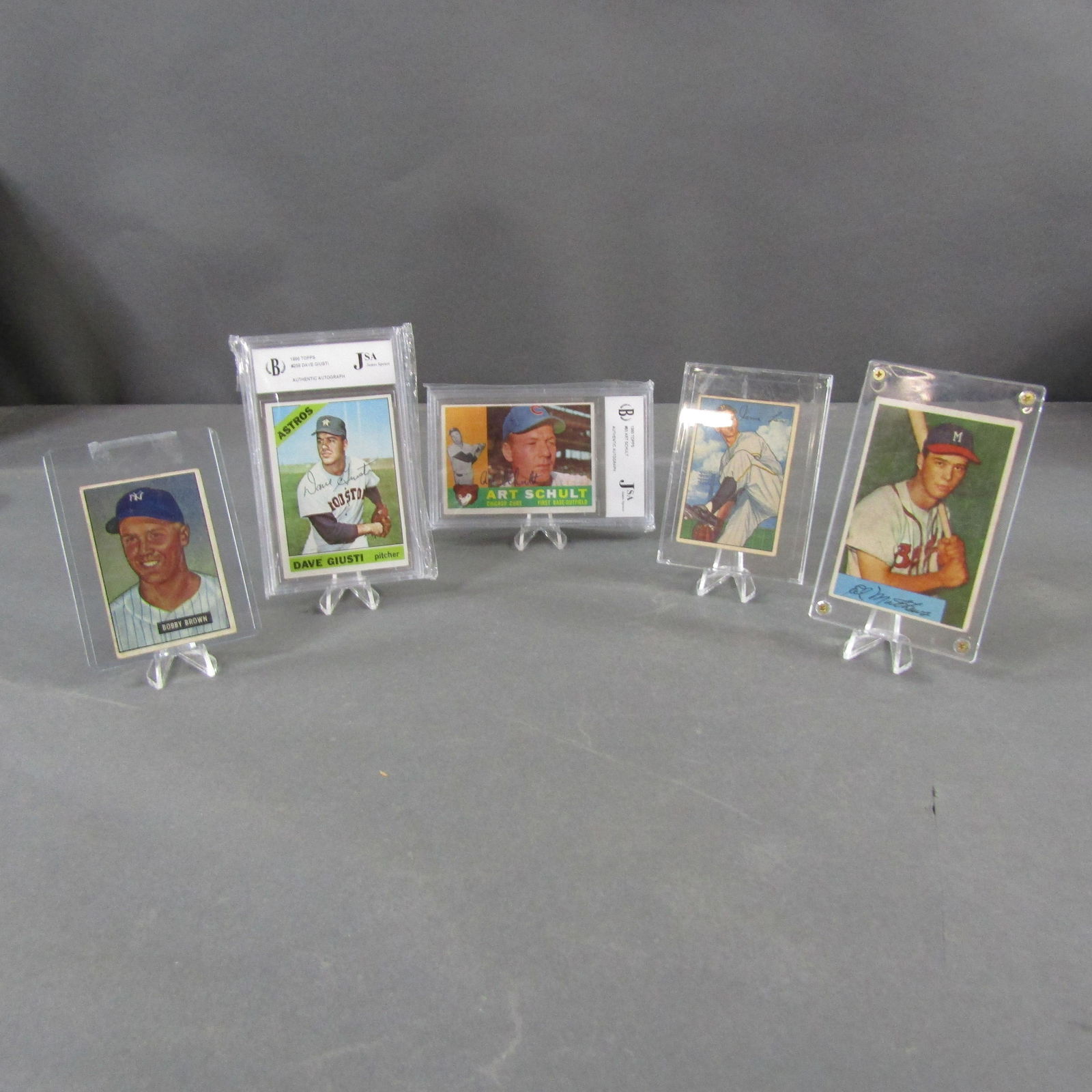 Autographed Baseball Card Lot, + (1 of 3)