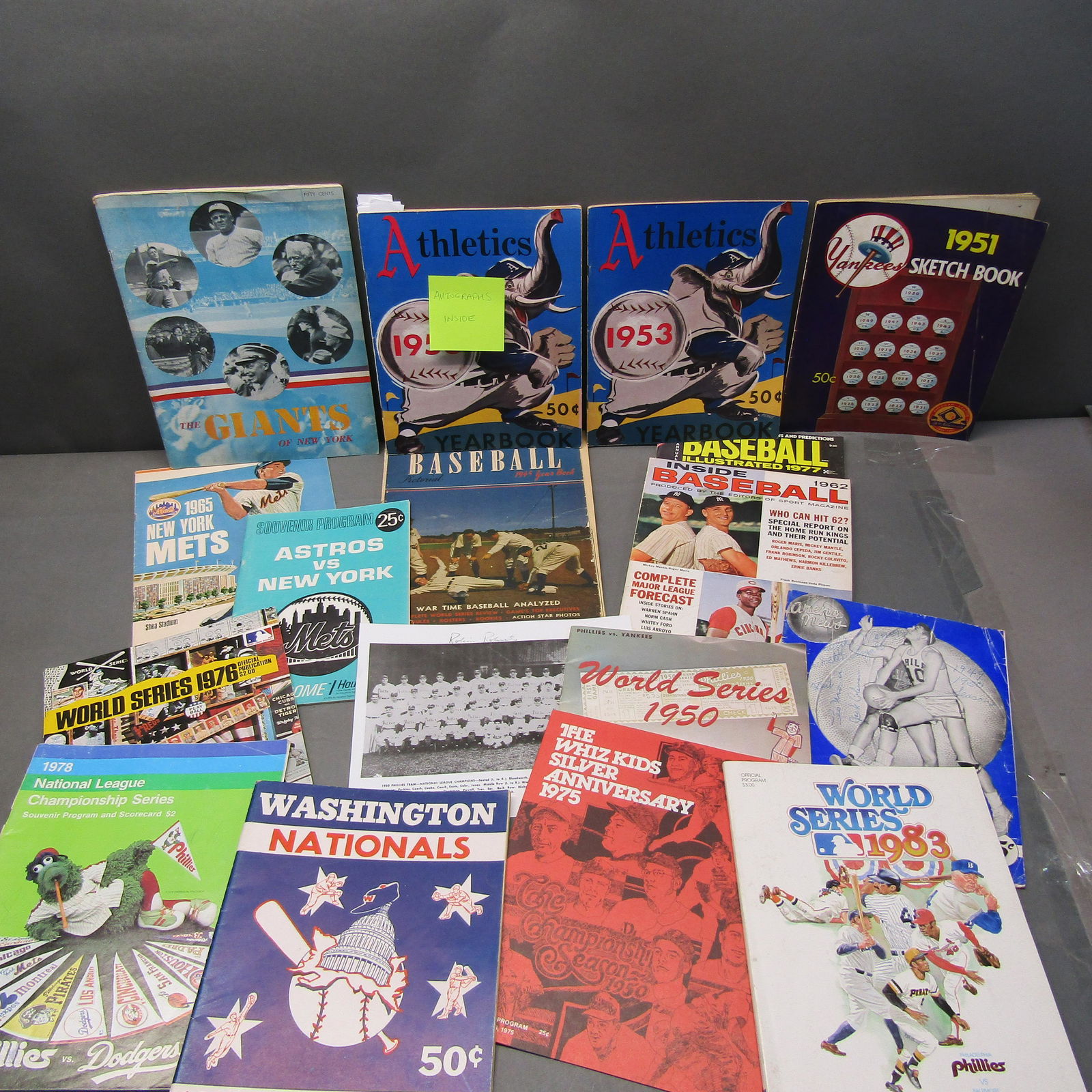 Programs, Yearbooks, Score Cards 1950s-1983 (1 of 14)