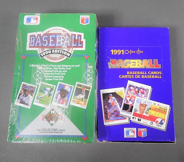 1990 & 1991 Baseball Card Boxes (1 of 1)