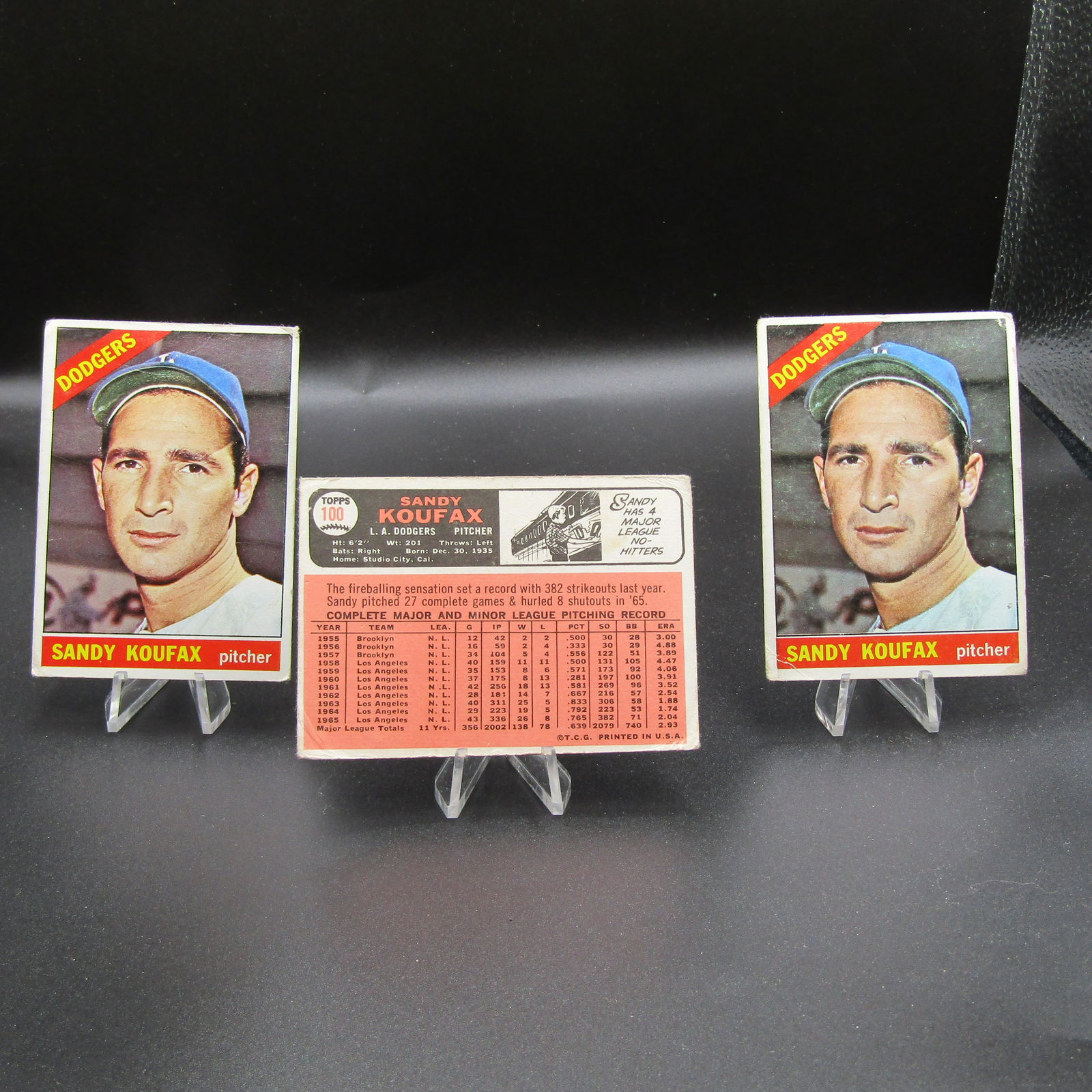 1966 Topps #100 (3): Sandy Koufax (1 of 8)