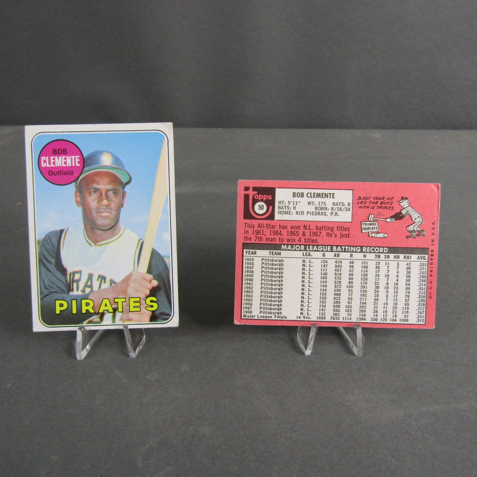 1969 Topps #50 (2): Bob Clemente (1 of 6)