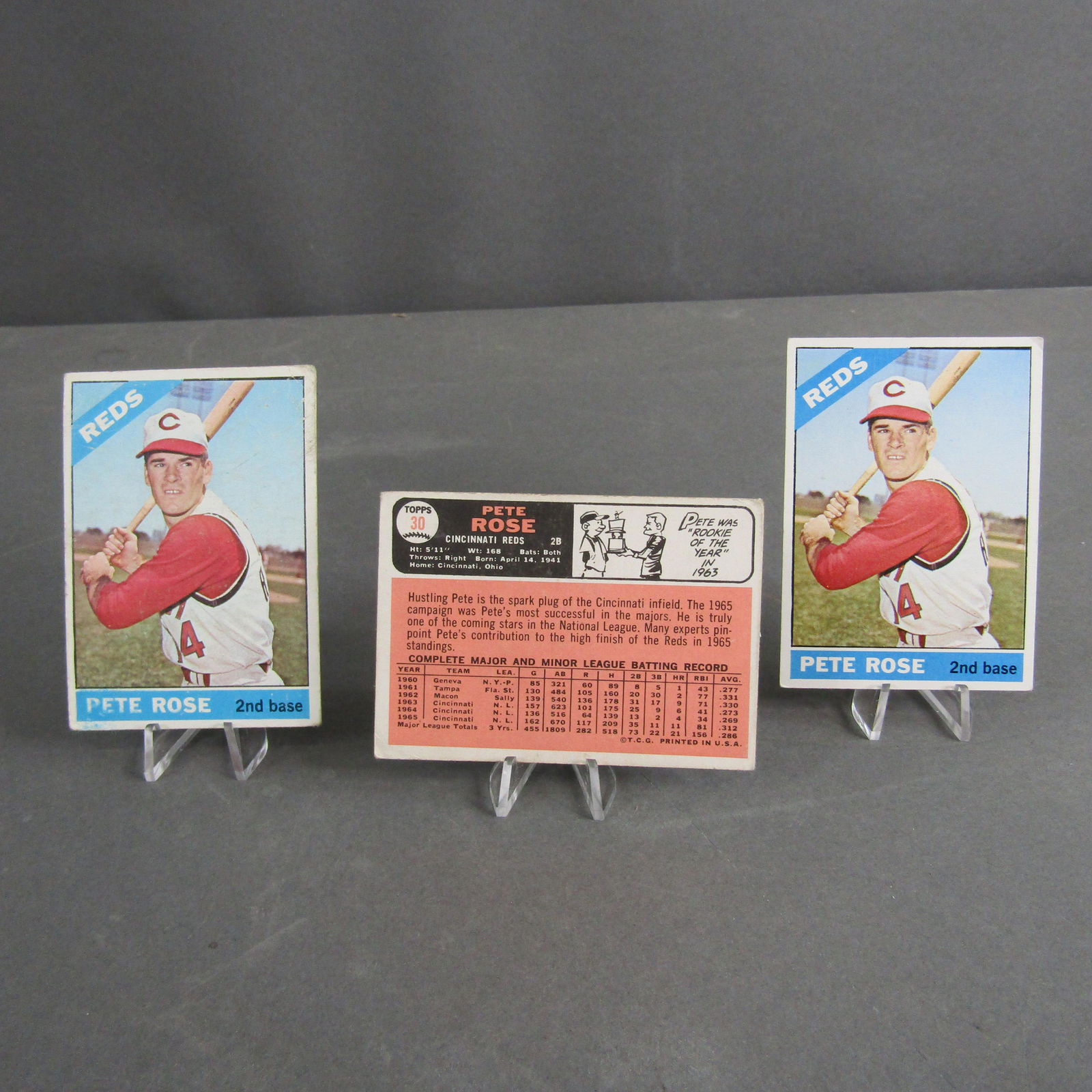 1966 Topps #30 (3): Pete Rose (1 of 8)