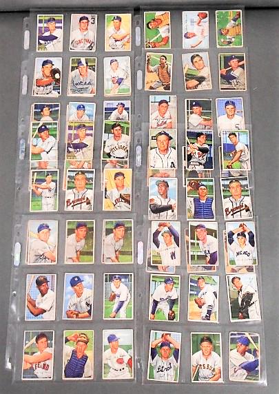 66pc 1952 Bowman Baseball Cards Lot (1 of 18)