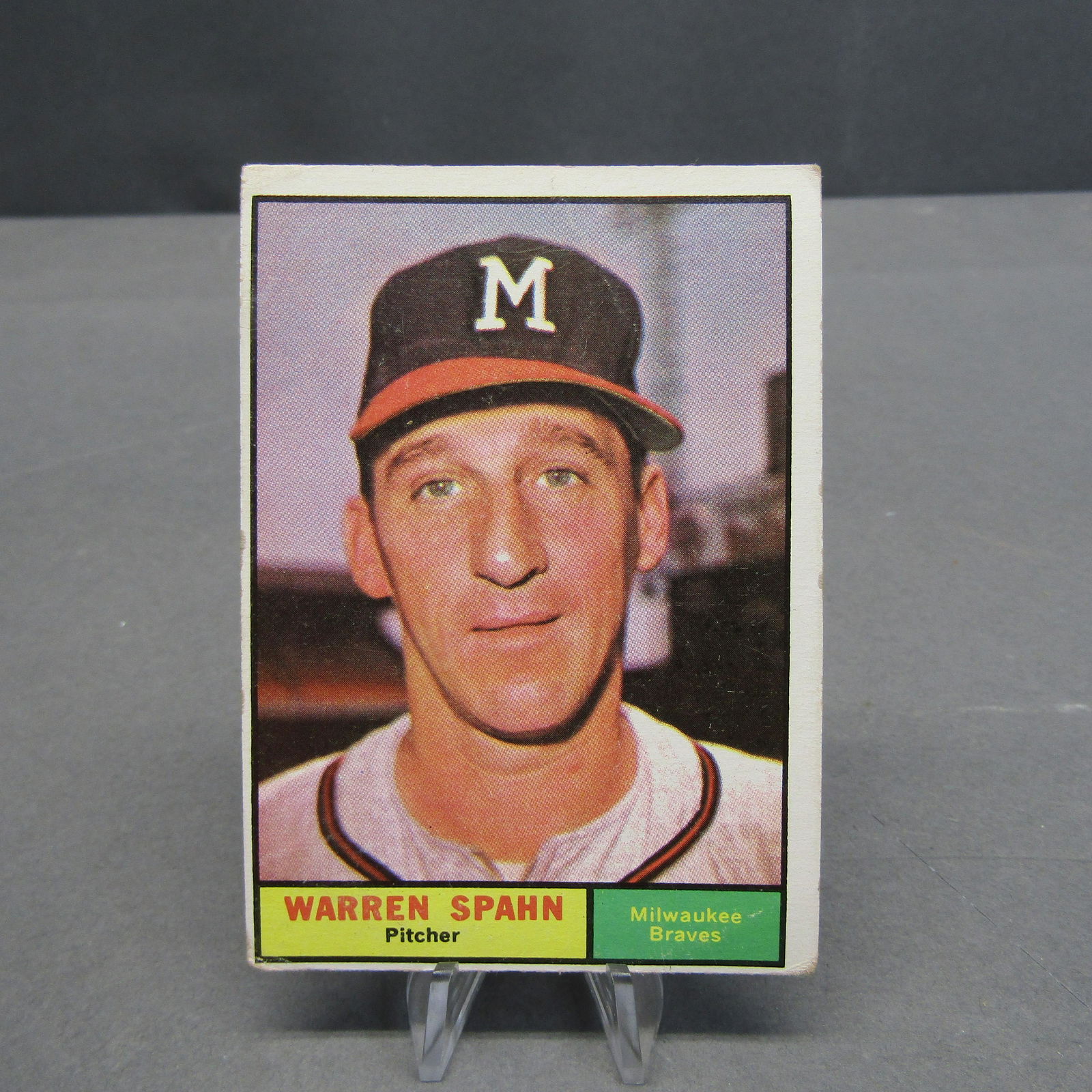 1961 Topps #200: Warren Spahn (1 of 2)