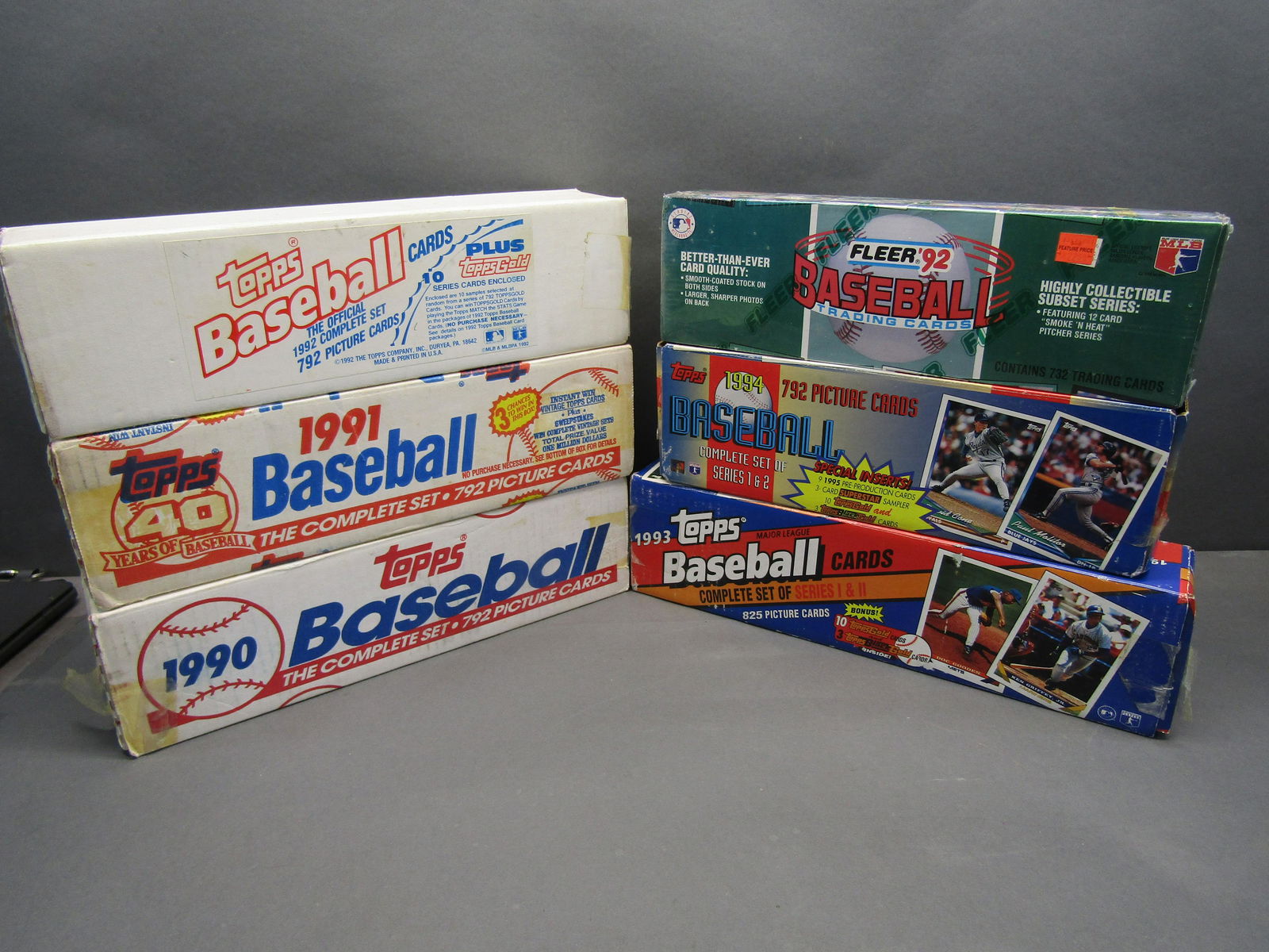 6 Complete Sets Baseball Cards, Topps 90-94,+ (1 of 5)