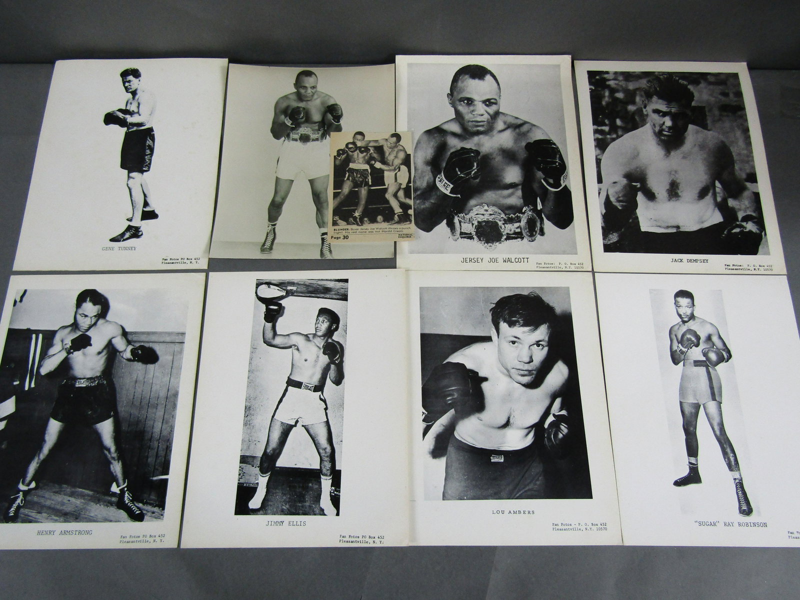 12 Boxing Fan Fotos ft. Louis, Braddock, Dempsey,+: Includes: - Jack Johnson - Archie Moore - Jersey Joe Walcott - "Sugar" Ray Robinson Jake LaMotta - More