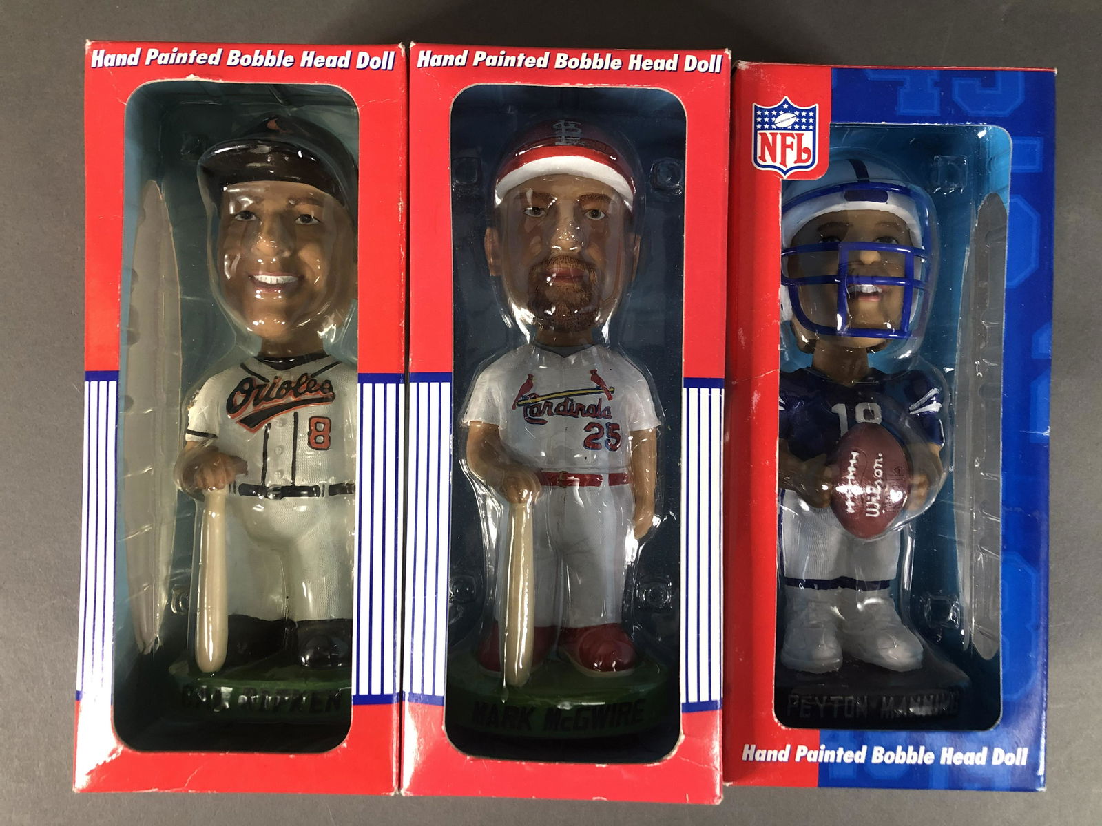 NIB Bobble Heads: McGwire, Ripken, Manning (1 of 4)