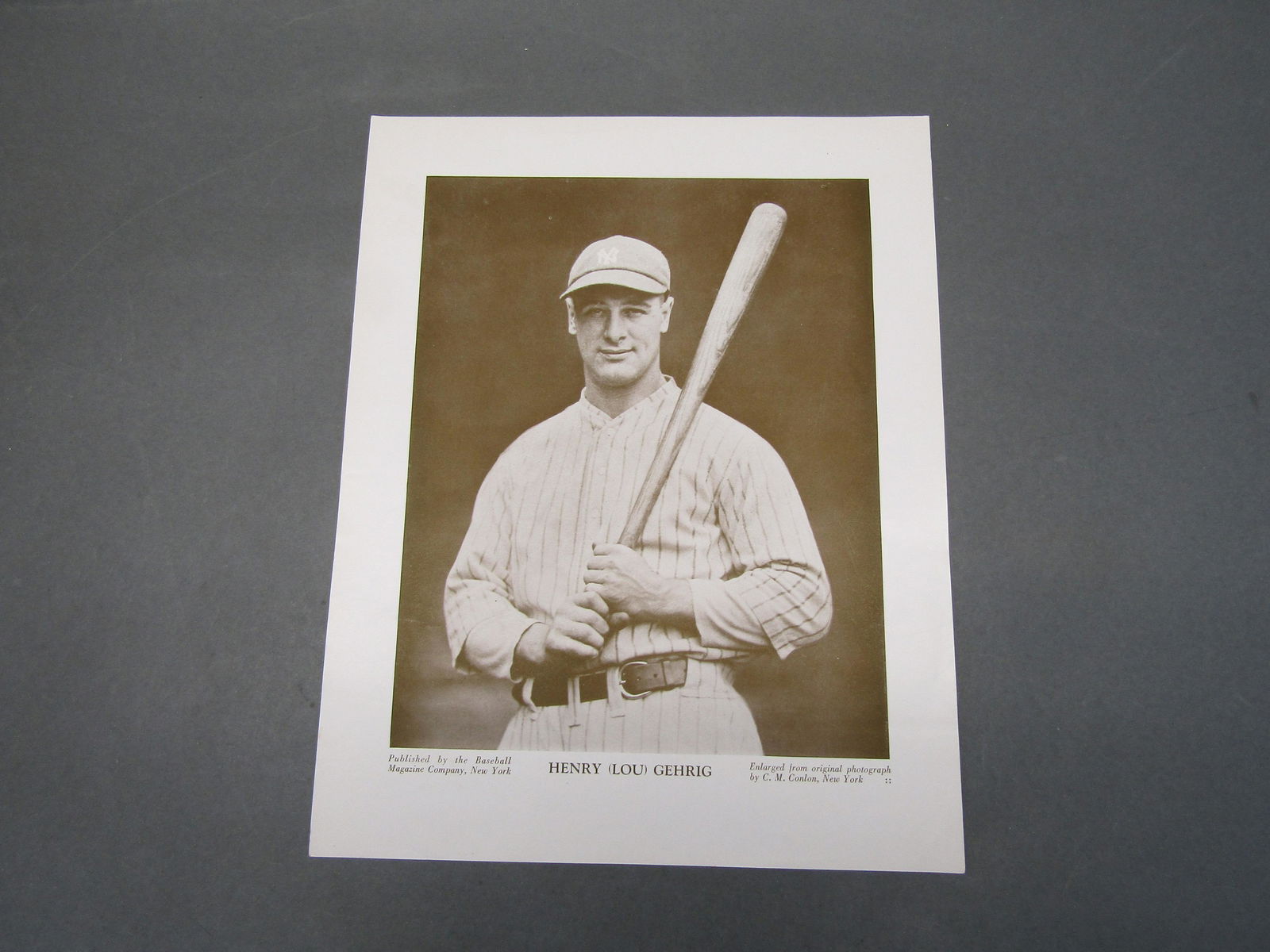1940s Baseball Magazine Poster, M114: Lou Gehrig (1 of 1)