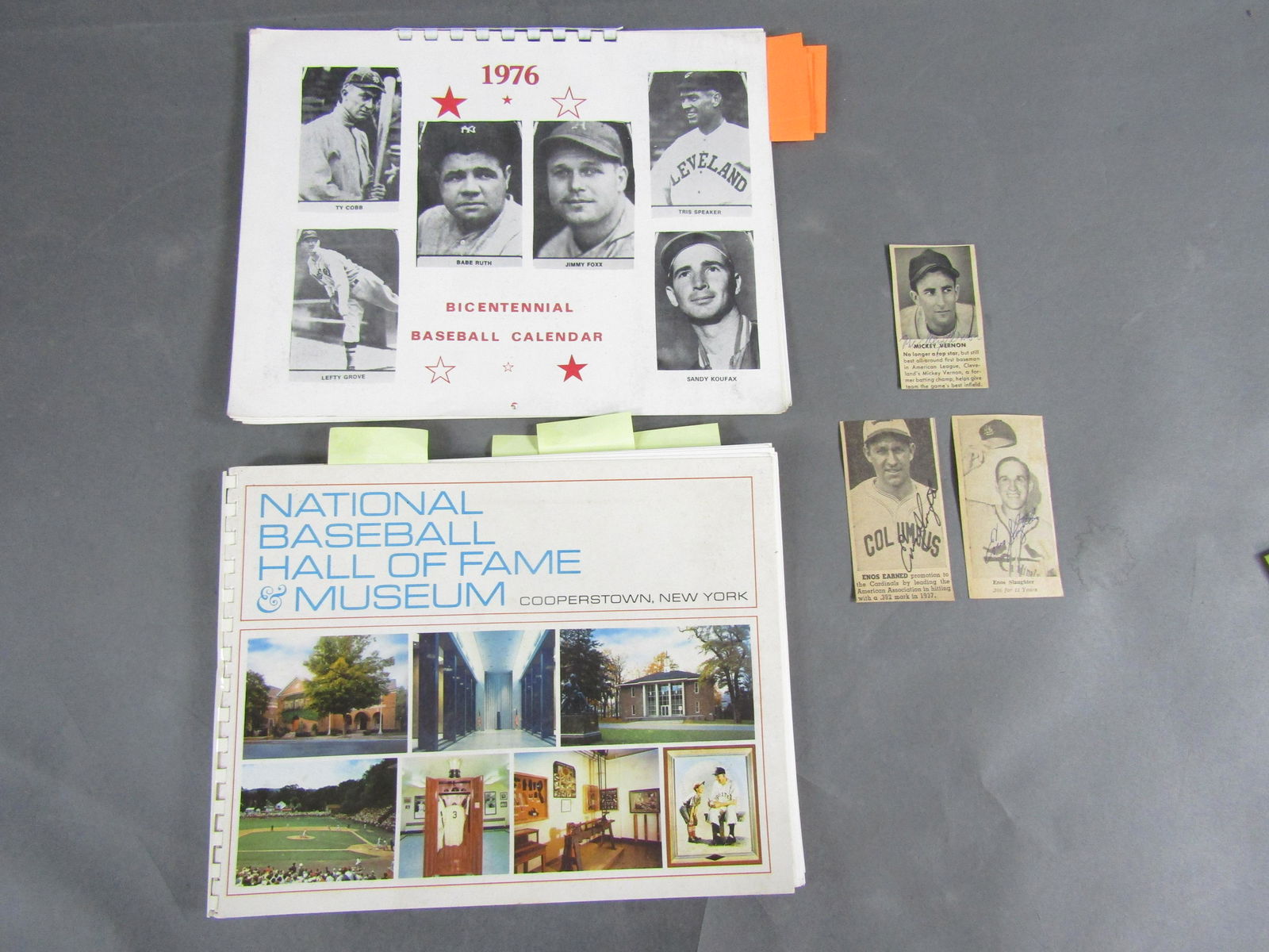 MLB HOF Program,Bicentennial MLB Calendar, Autos,+ (1 of 12)