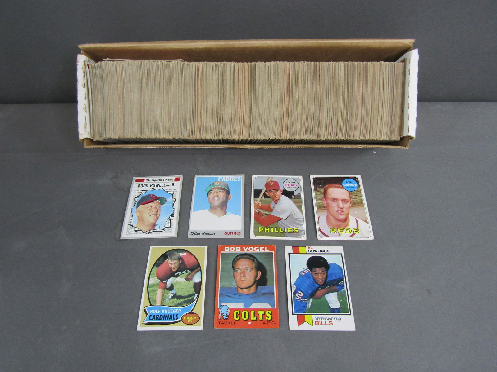 Mixed Box 1960's-'70's Baseball/Football Cards (1 of 1)