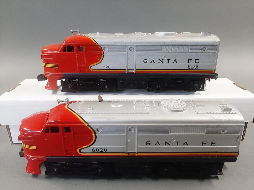 Vtg Lionel Santa Fe 8020 & 220 Alco Train Engines: 1 Powered Unit