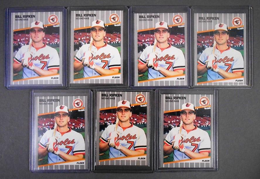1989 Fleer Billy Ripken Baseball Cards: All are in very good condition