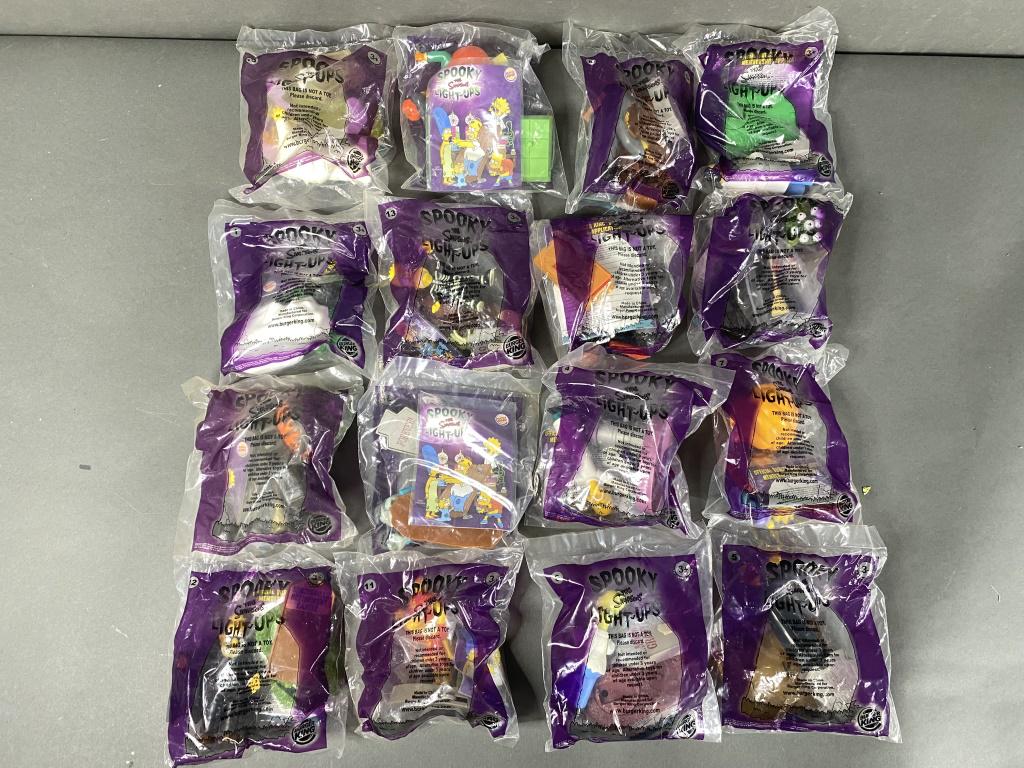 16pc NIP 2001 Simpsons Burger King Halloween Toys: Burger King Spooky Light Ups One Is Open