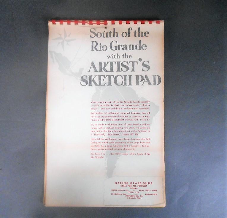 1959 Pin-Up Girl Wall Calendar: South of the Rio Grande with the Artist's Sketch Pad by Ted Withers