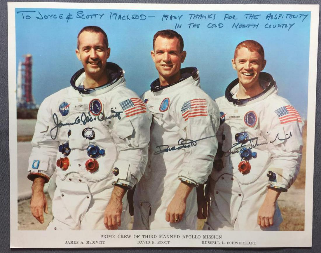 Apollo 9 Crew Signed to Scott MacLeod (1 of 3)