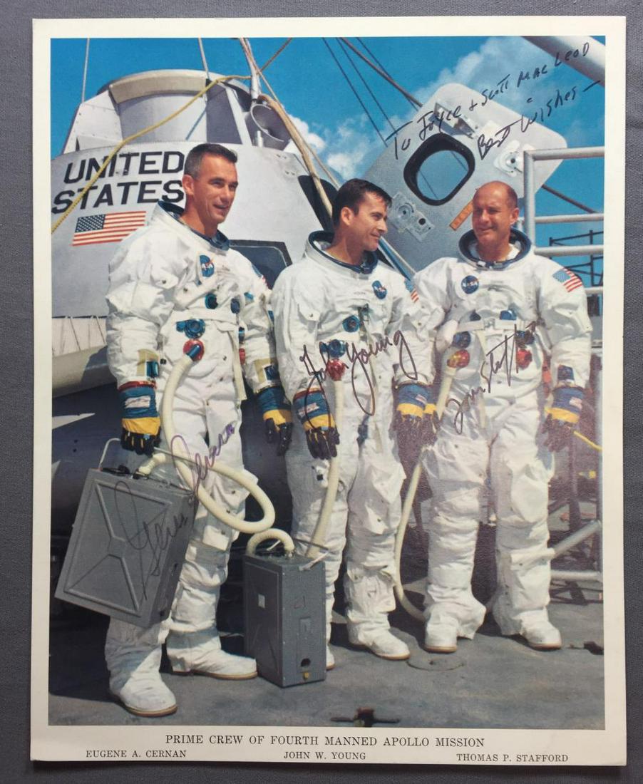 Apollo 10 Crew Signed Lithograph to Scott MacLeod (1 of 3)