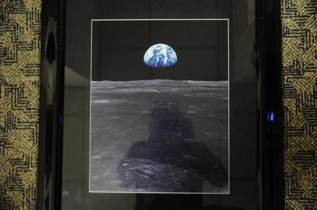 Beautiful Earthrise Over Lunar Landscape Professionally (1 of 5)