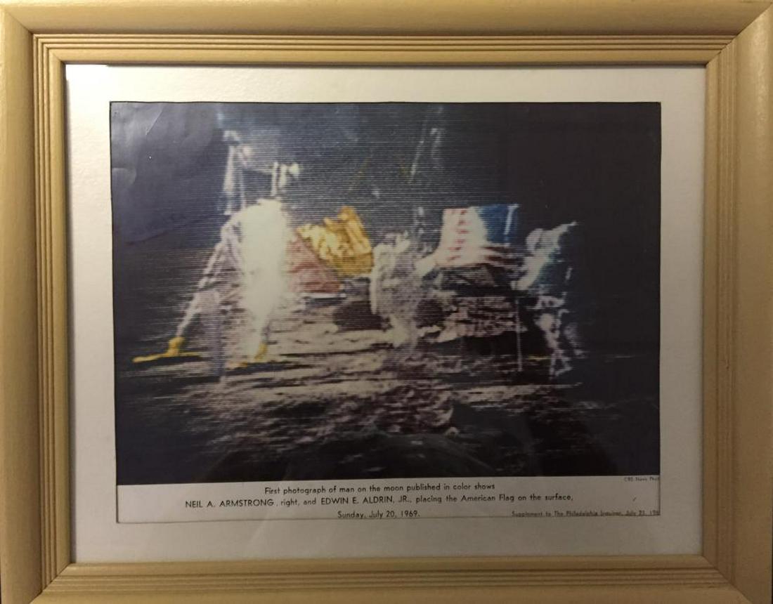 Rare Colorized Apollo 11 TV Image in Philadelphia (1 of 3)