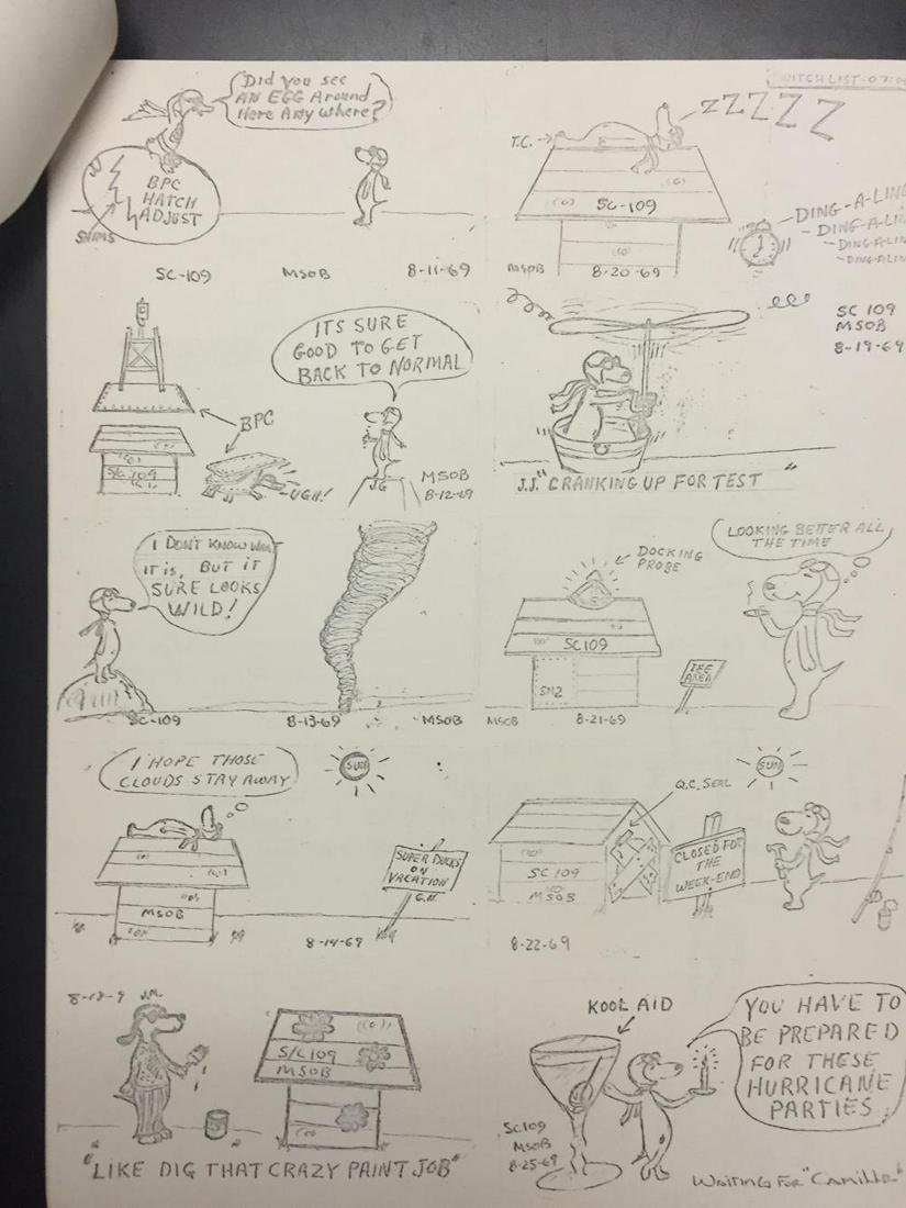 Apollo 13 photocopy collection of Snoopy cartoons (1 of 3)