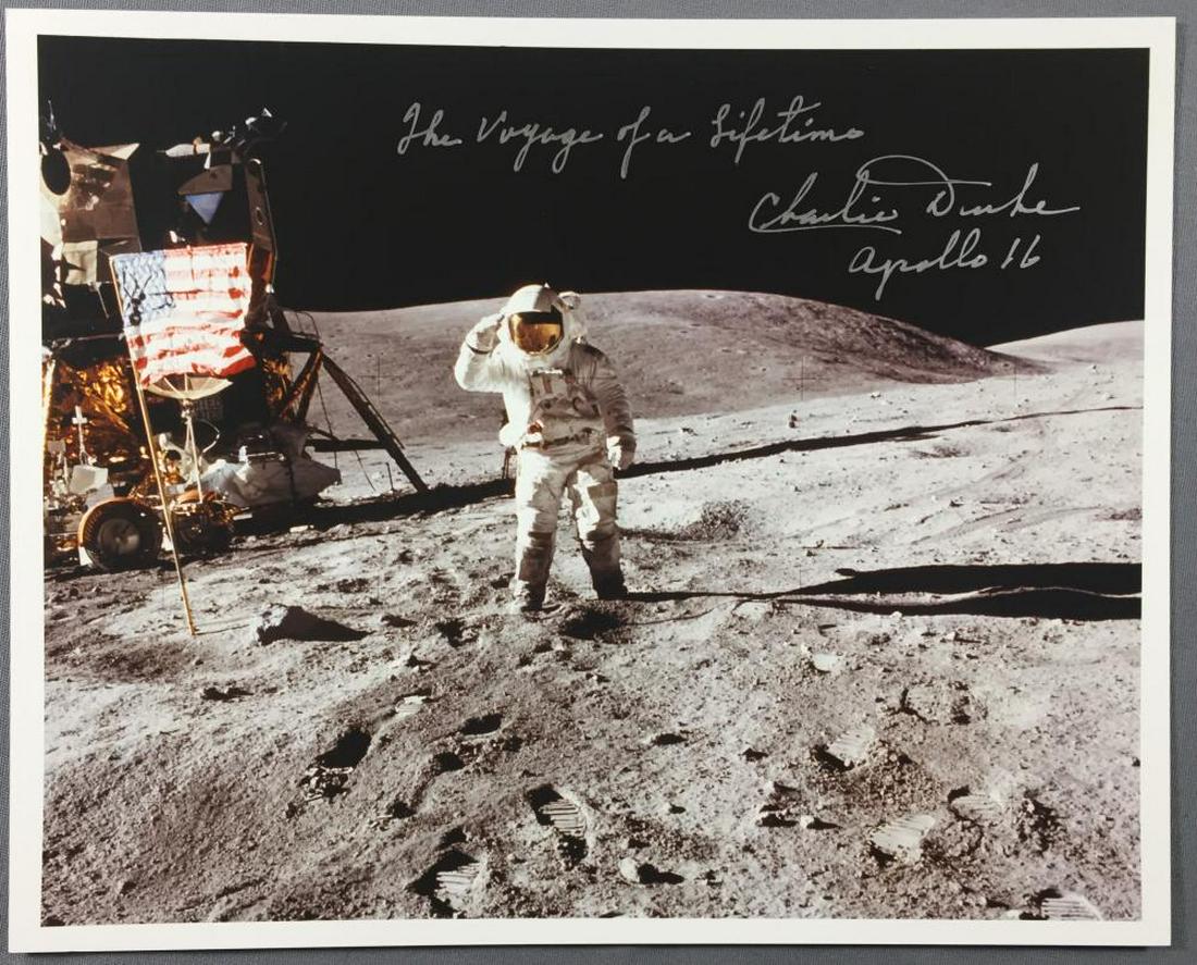 Charlie Duke Apolllo 16 LMP on the Lunar Surface Signed (1 of 2)