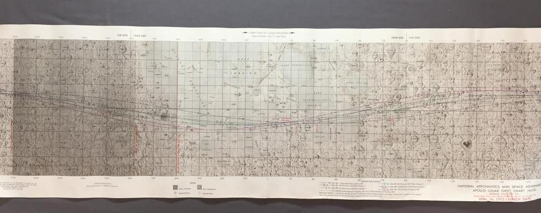Apollo 16 Lunar Orbit Chart in Color (1 of 5)