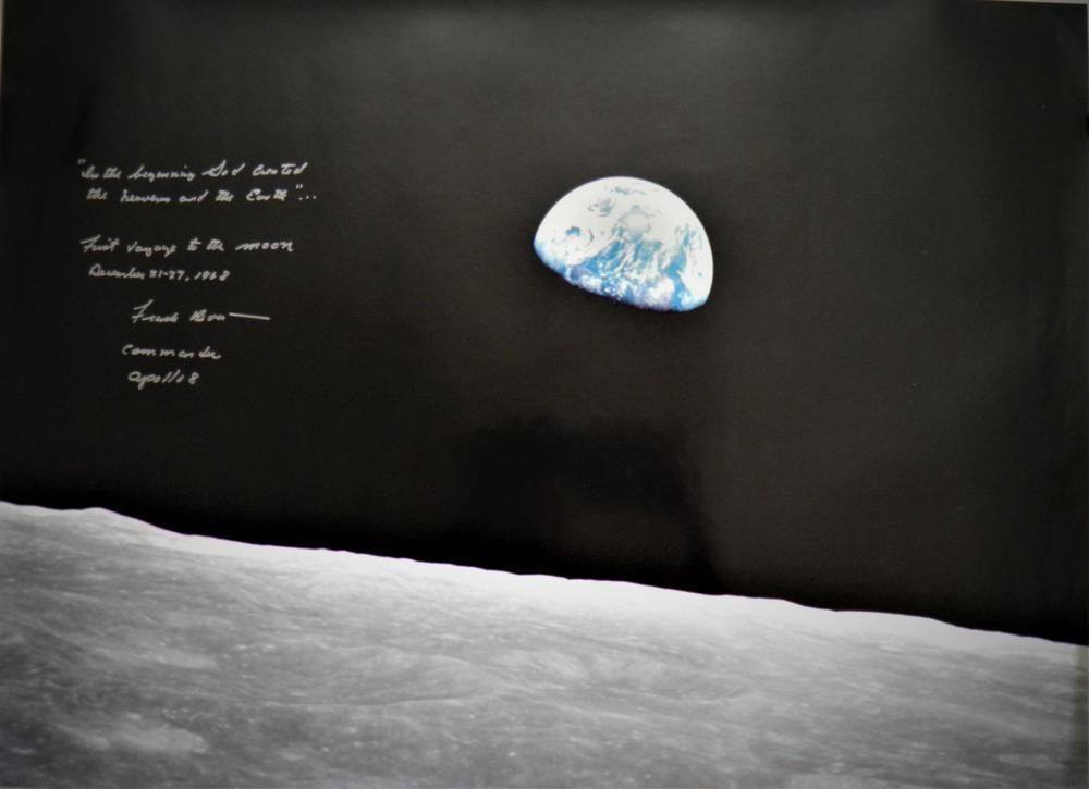 HUGE Apollo 8 'Earthrise' Photograph Signed By Frank (1 of 2)