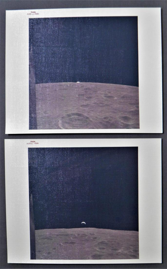 2 - Original Apollo 12 Earthrise Photographs on Rare (1 of 5)