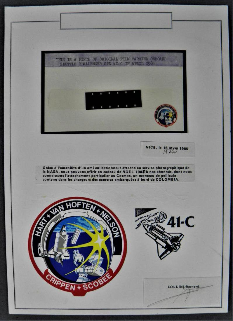 STS-41C Flown Film with Certificate (1 of 2)