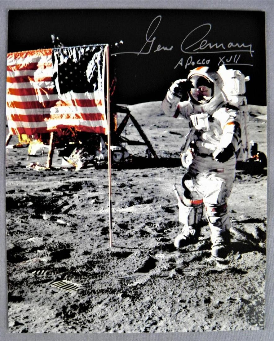 Apollo 17 CDR Salutes the American Flag Photograph (1 of 2)