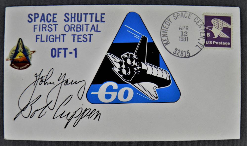 STS-1 Space Shuttle Crew Signed Cover (1 of 2)