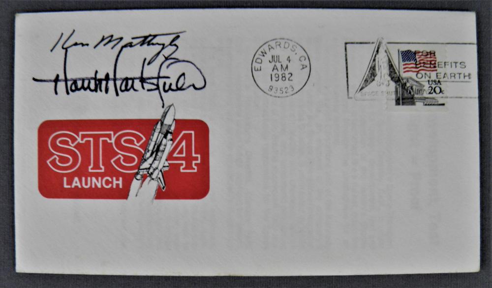STS-4 Columbia Last Test Flight Signed Launch Cover (1 of 2)