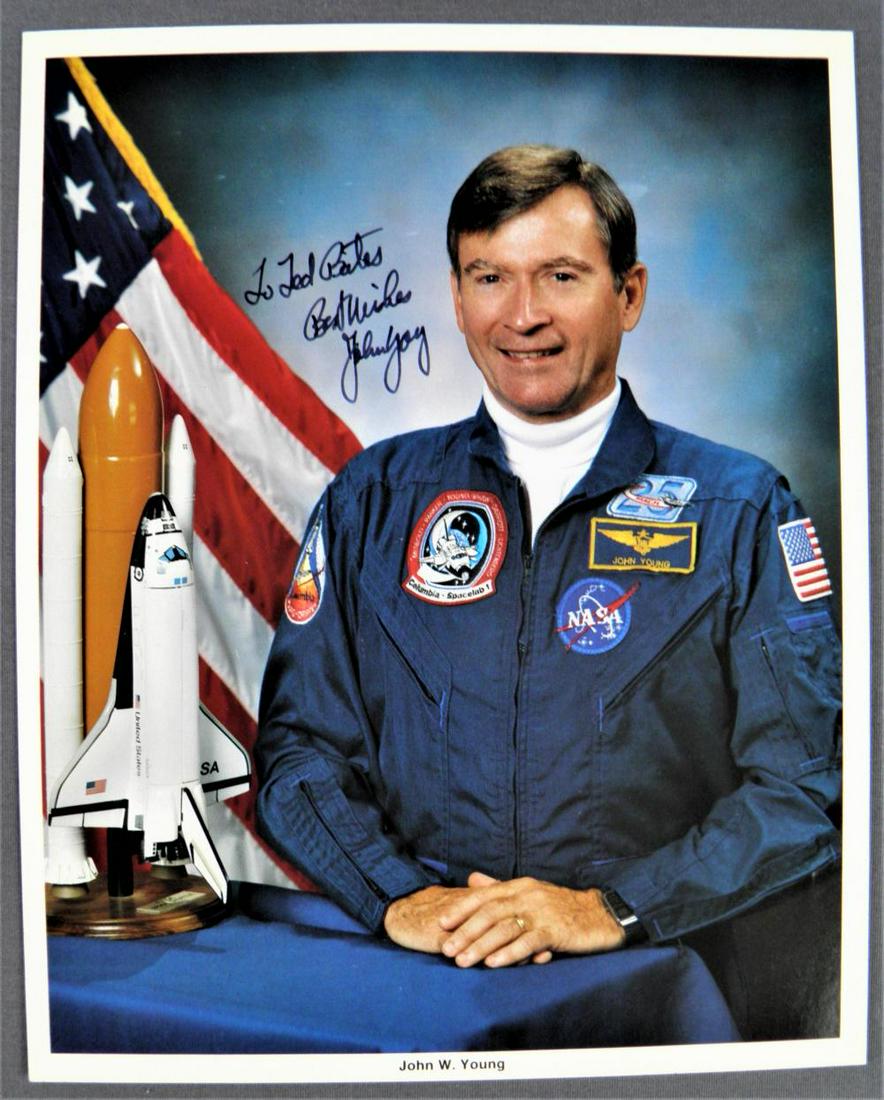 John Young STS-9 Portrait Signed Lithograph (1 of 2)