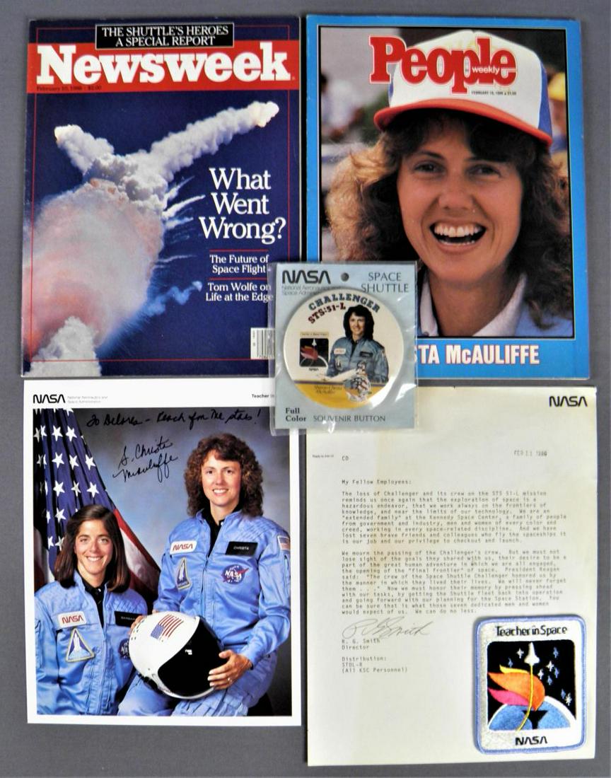 Christa McAuliffe Signed NASA Lithograph & More (1 of 5)