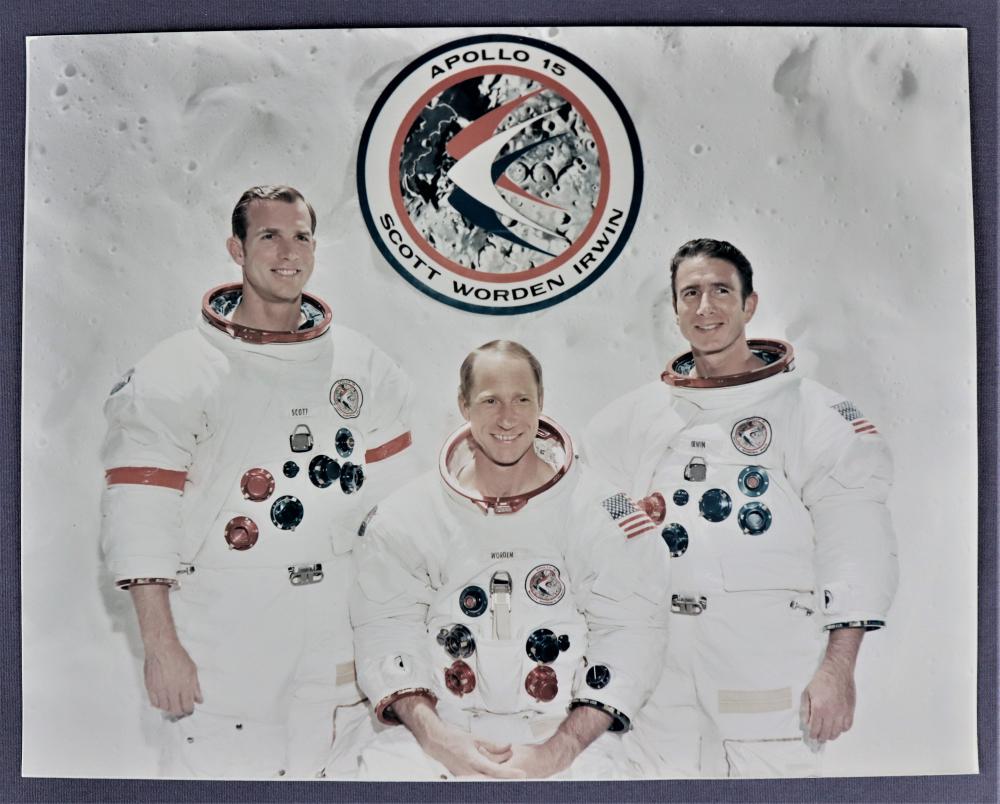 Apollo 15 Crew Vintage Photograph 14" x 11" (1 of 2)