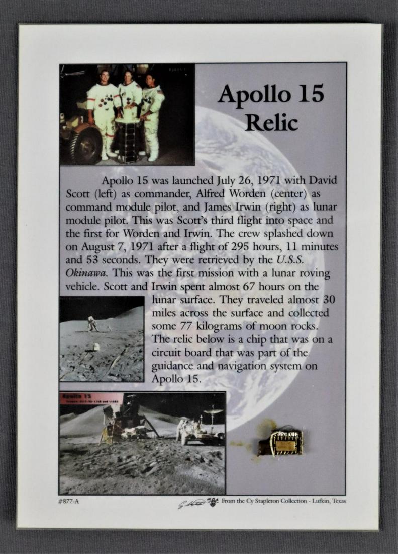 Apollo 15 Guidance Computer Chip Relic (1 of 4)