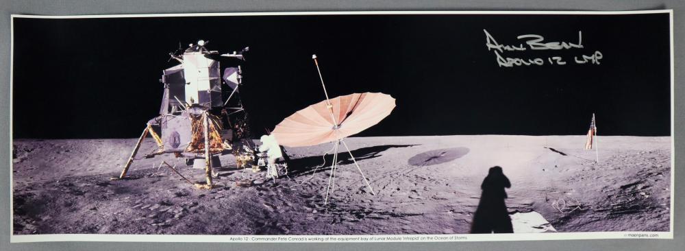 Moonpans 8" x 23" Apollo 12 Panoramic Photograph Signed (1 of 2)