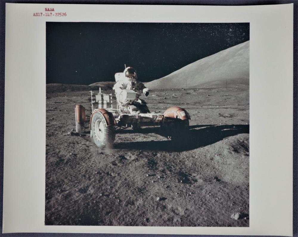 Apollo 17 Red Numbered Rover Photograph with COA (1 of 3)