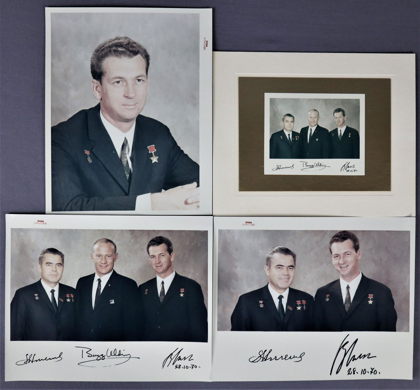 4 - Buzz Aldrin Red Numbered Photographs (1 of 3)