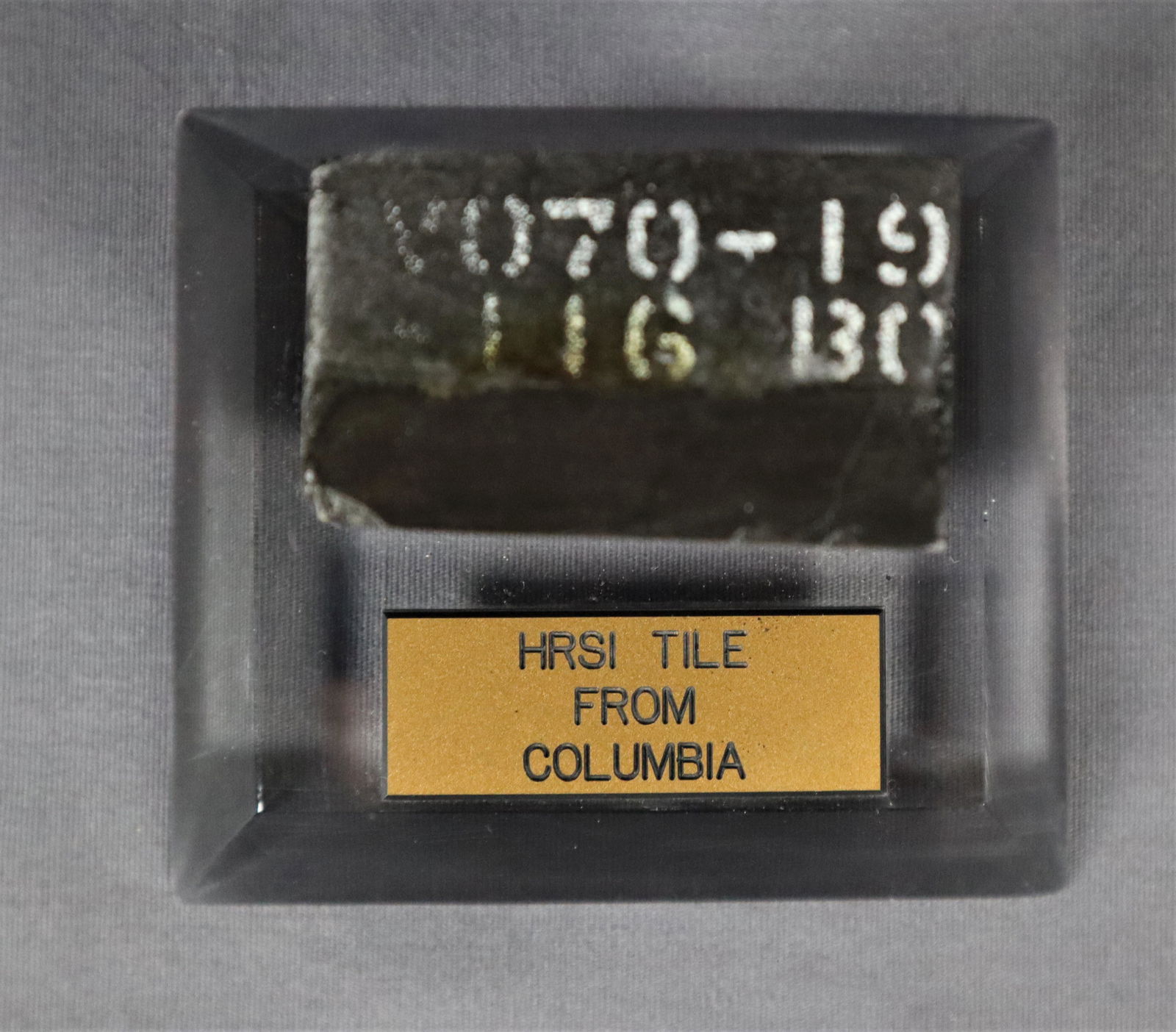Flown Columbia Heat Shield Tile Mounted on Plexiglass (1 of 4)