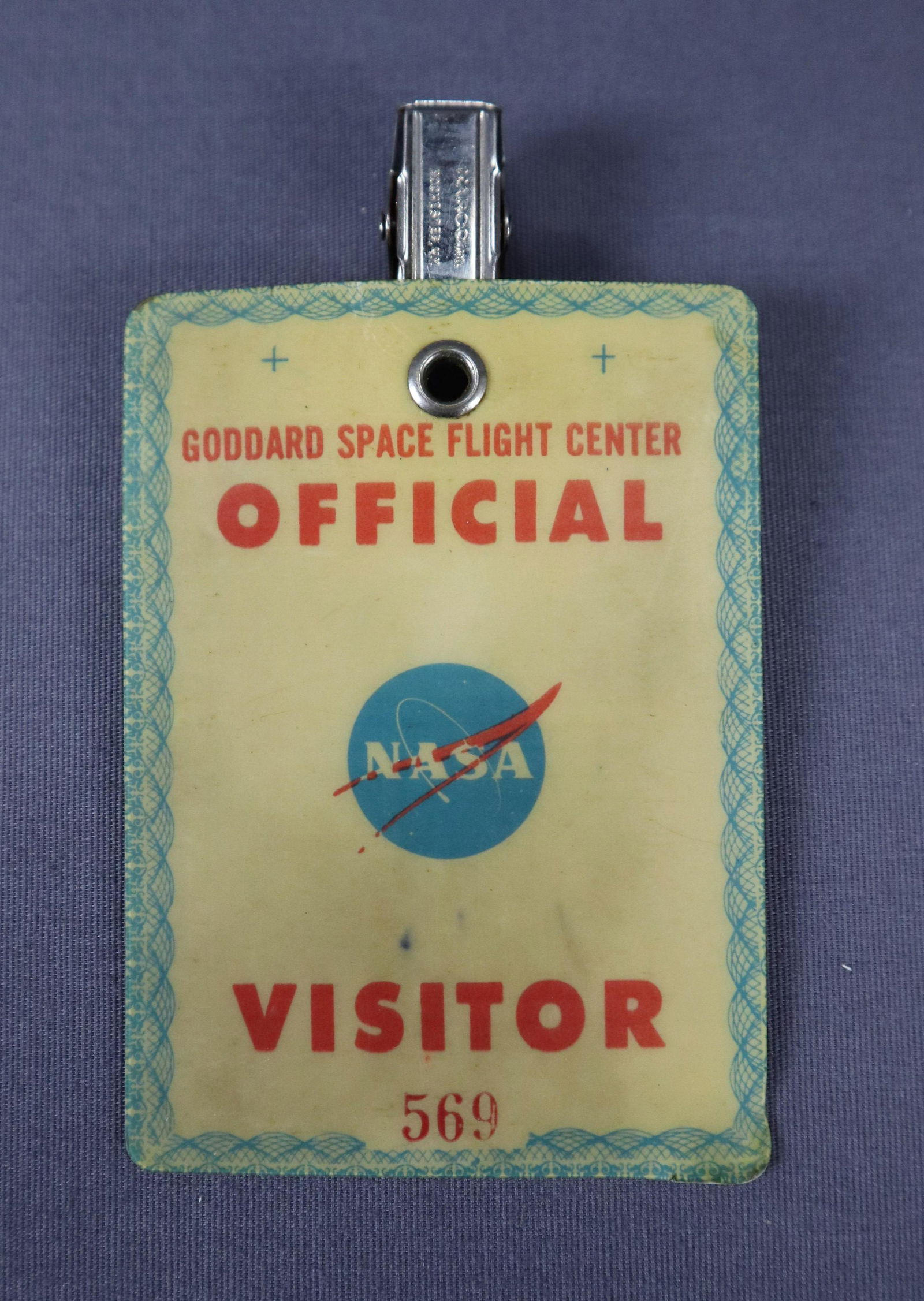 Early Mercury Program Visitor Badge (1 of 2)