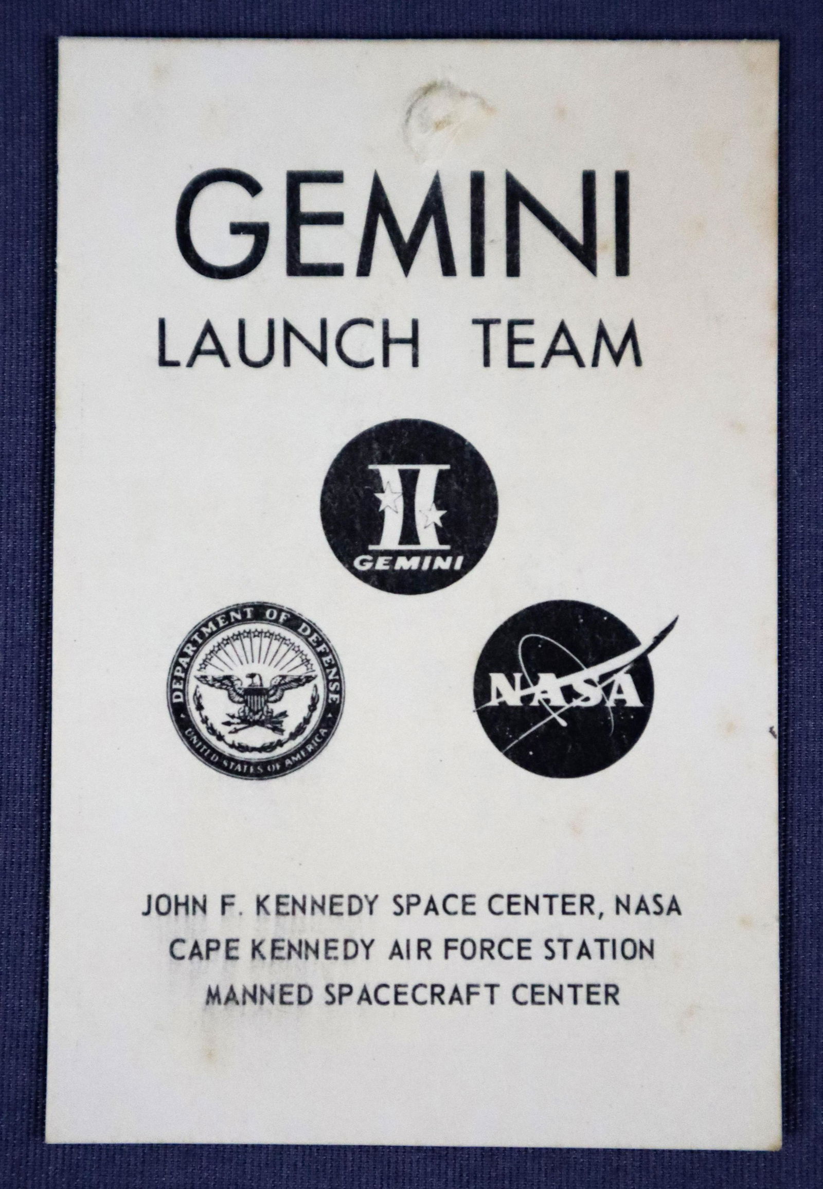 Vintage Gemini Launch Team Badge (1 of 2)