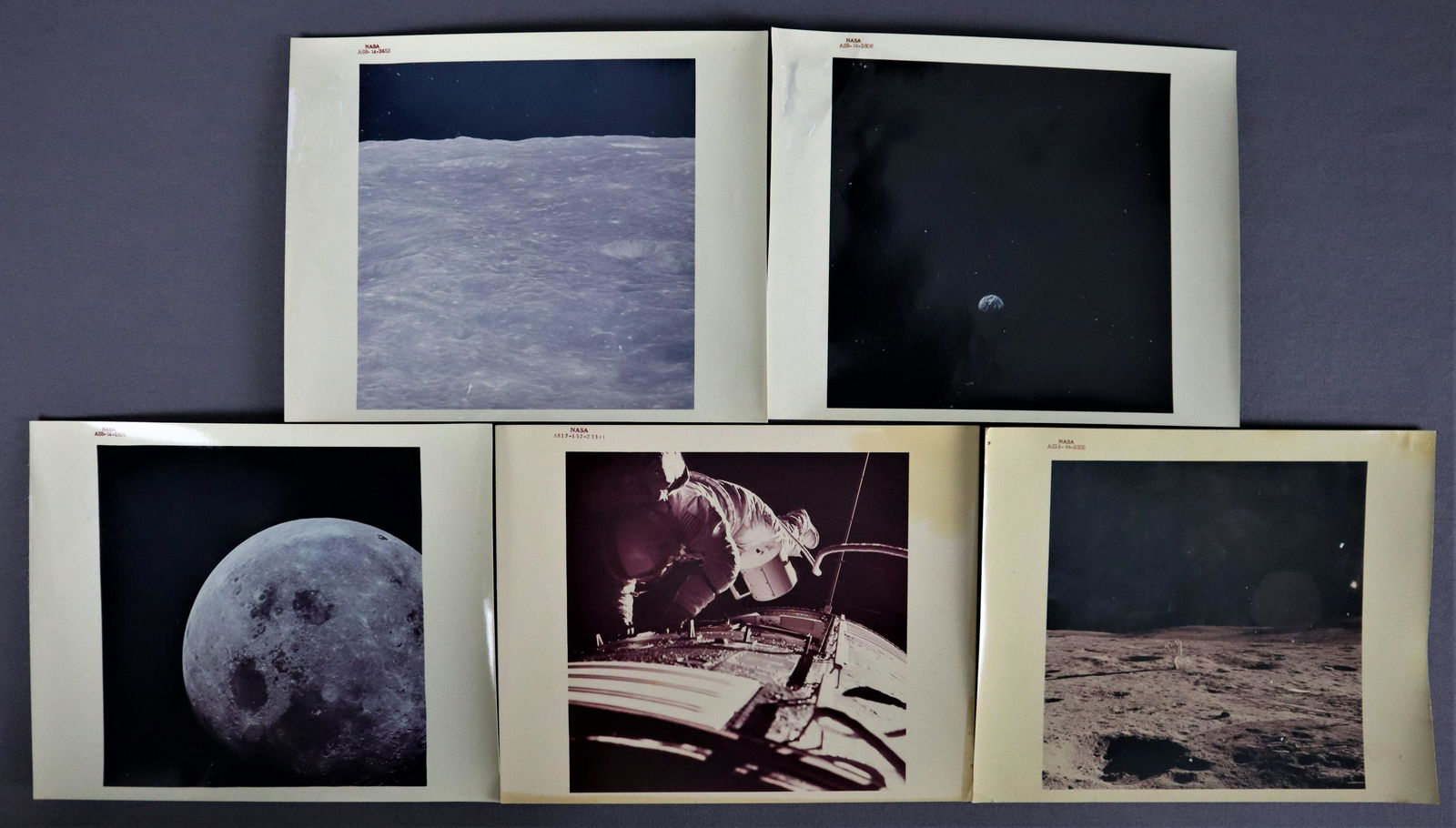 5 - Red Numbered Apollo Photographs - Slightly Damaged (1 of 2)