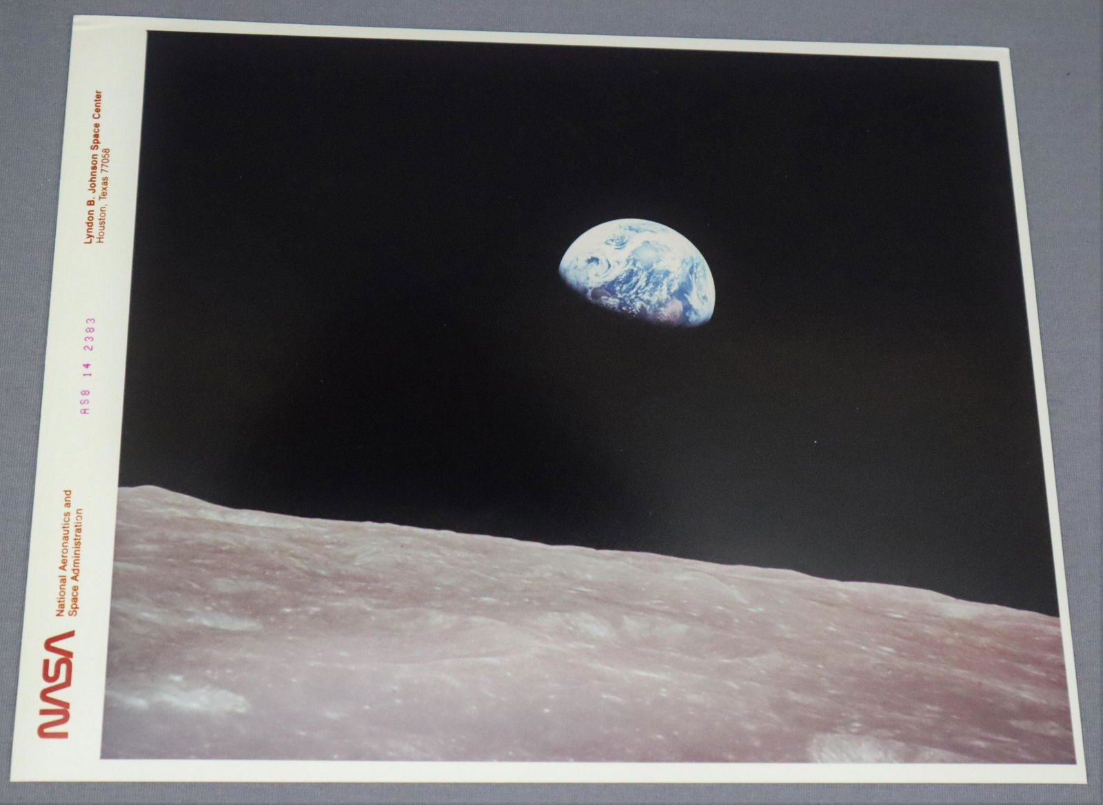 Official NASA Apollo 8 Red Numbered 'Earthrise' Reprint (1 of 3)