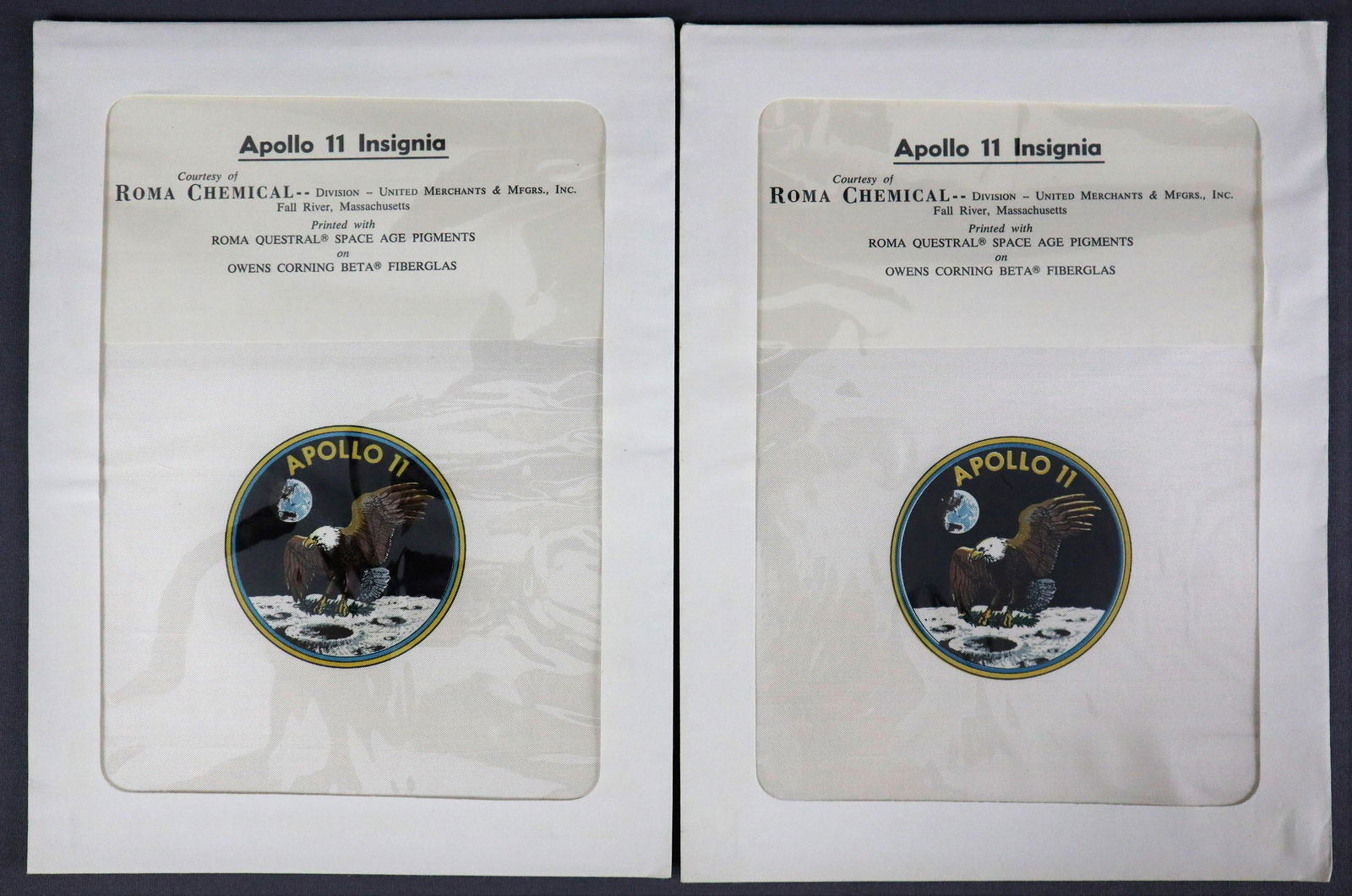 2 - Apollo 11 Beta Cloth Patches in Original Package (1 of 2)