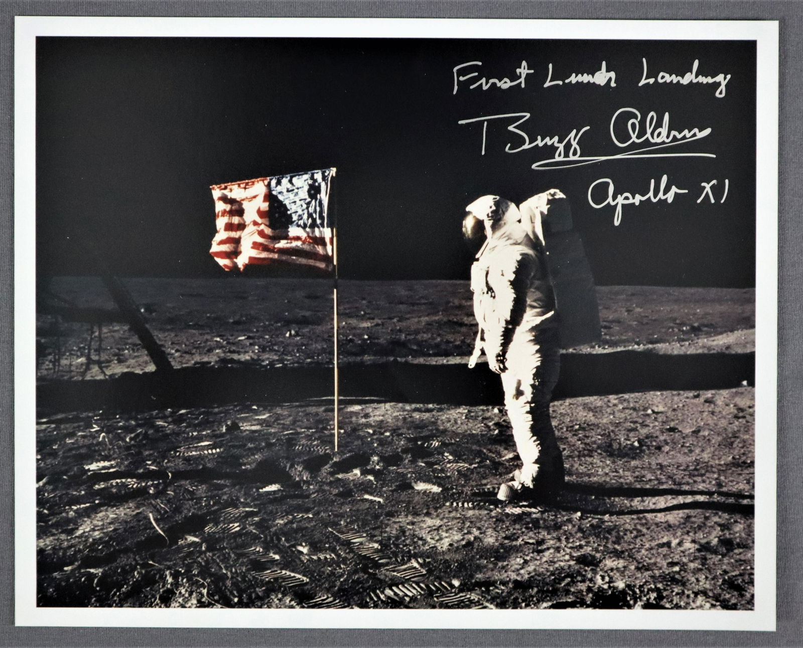 Buzz Aldrin Signed Lunar Surface Photograph (1 of 2)