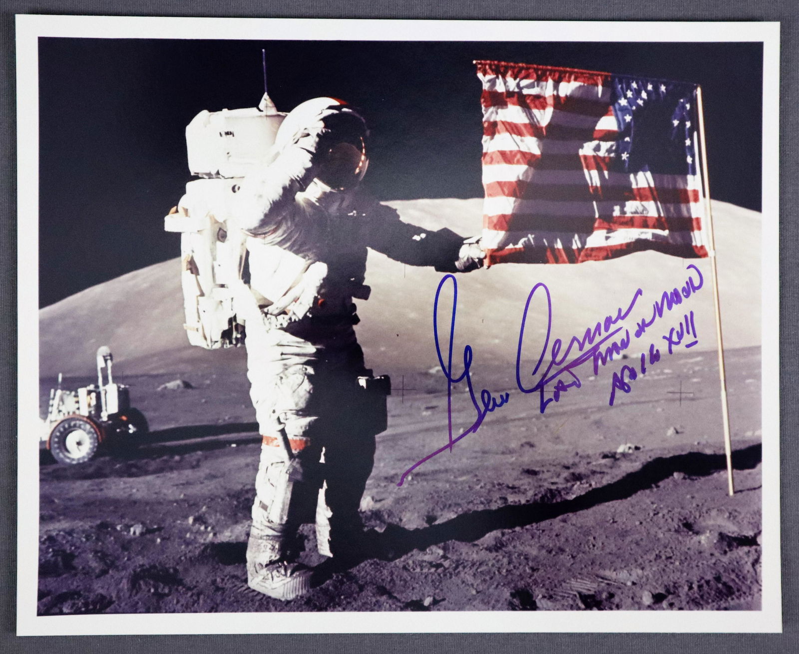 Gene Cernan Signed Apollo 17 Photograph (1 of 2)