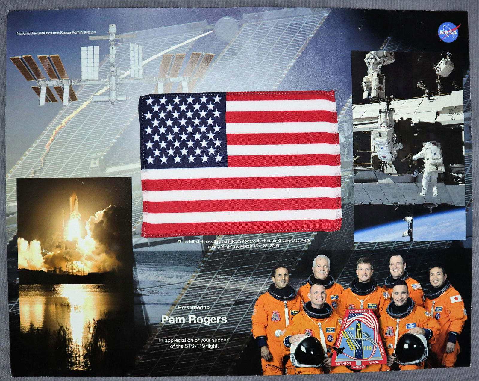 STS-119 Flown American Flag Award (1 of 2)