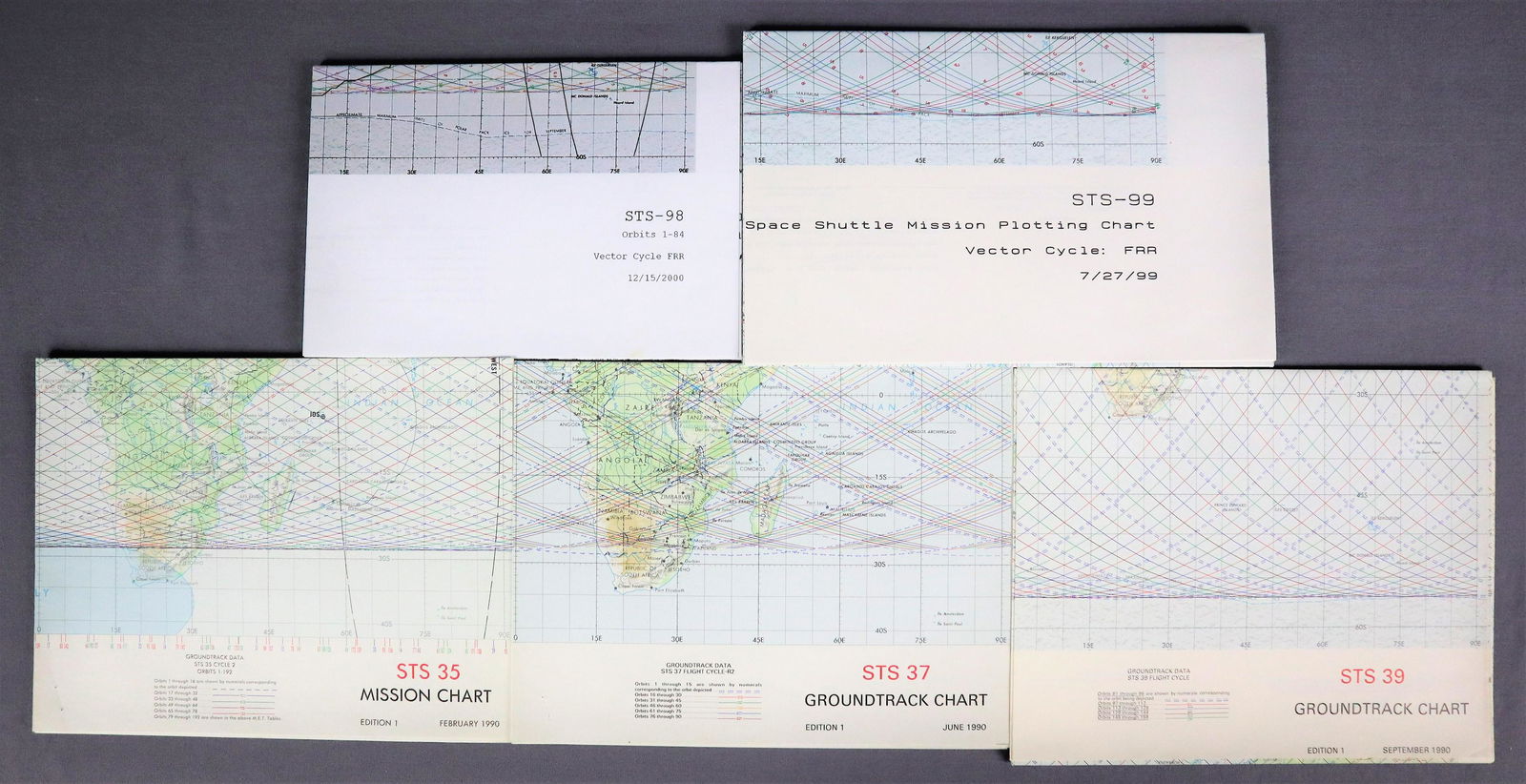 5 - Space Shuttle Mission Tracking Charts (1 of 2)