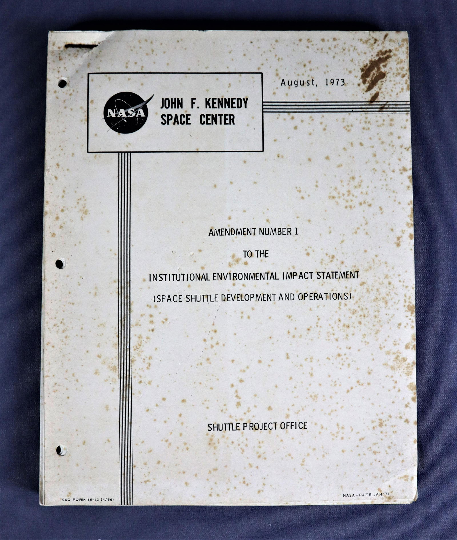 Shuttle Program 1973 Impact Statement (1 of 7)